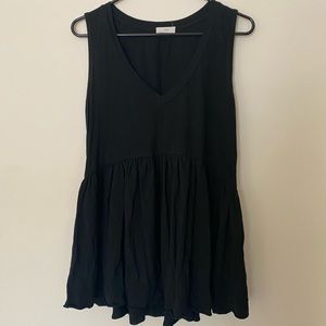 T.La Anthropologie black boho tank M